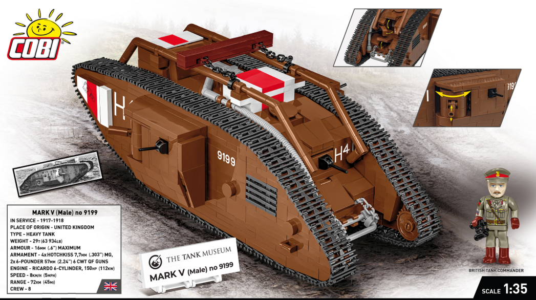 PRE-ORDER: Cobi 1/35 Scale Mark V (Male)