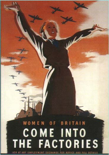 Postcard - Women of Britain Come into Factories
