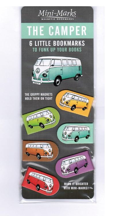 Camper Van Six Little Magnetic Bookmarks