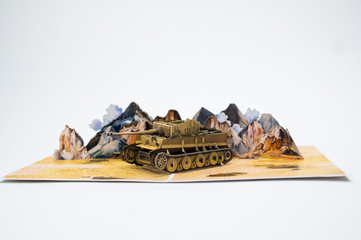 The Tank Museum Tiger 131 Tank Pop Up Greetings Card