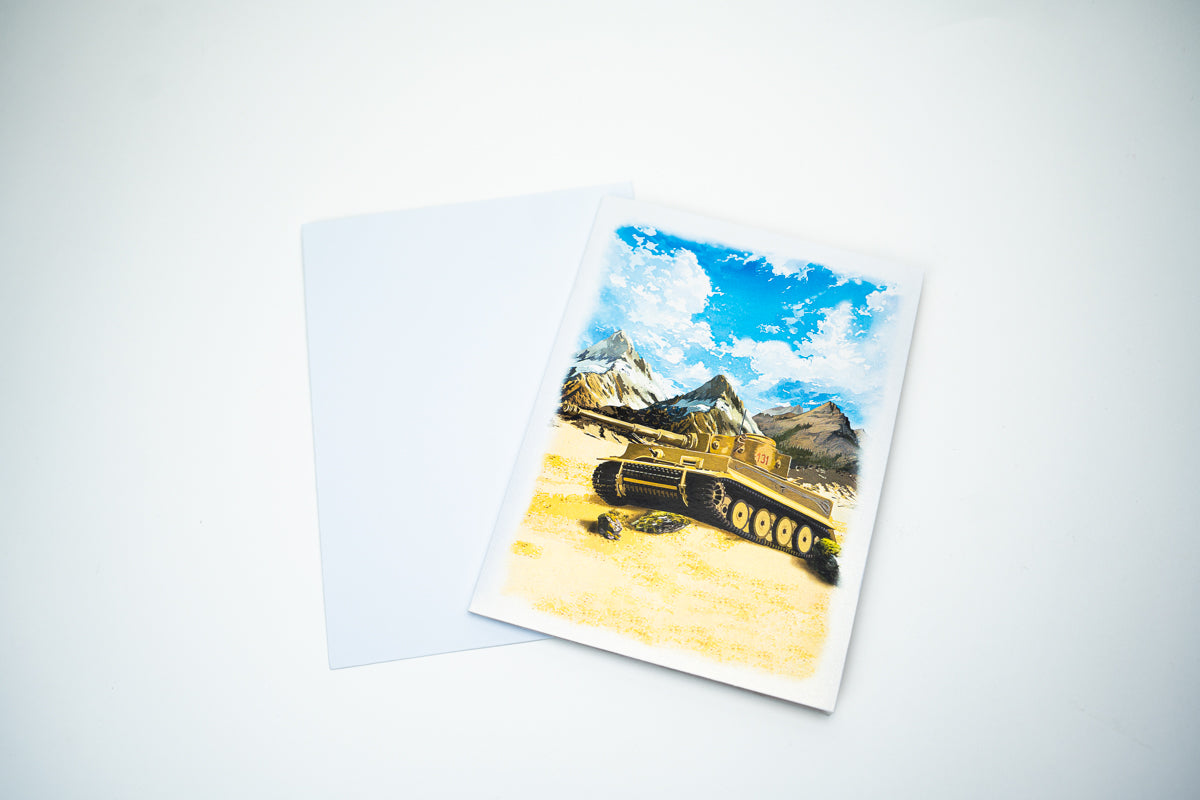 The Tank Museum Tiger 131 Tank Pop Up Greetings Card