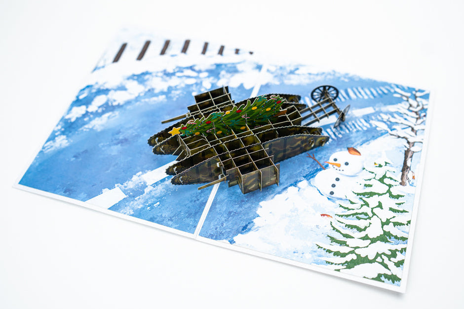 The Tank Museum Christmas Pop Up Greetings Card