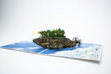The Tank Museum Christmas Pop Up Greetings Card