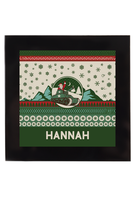 Xmas Knit Jumper 2026 Personalised Square Coaster Coaster My Moments