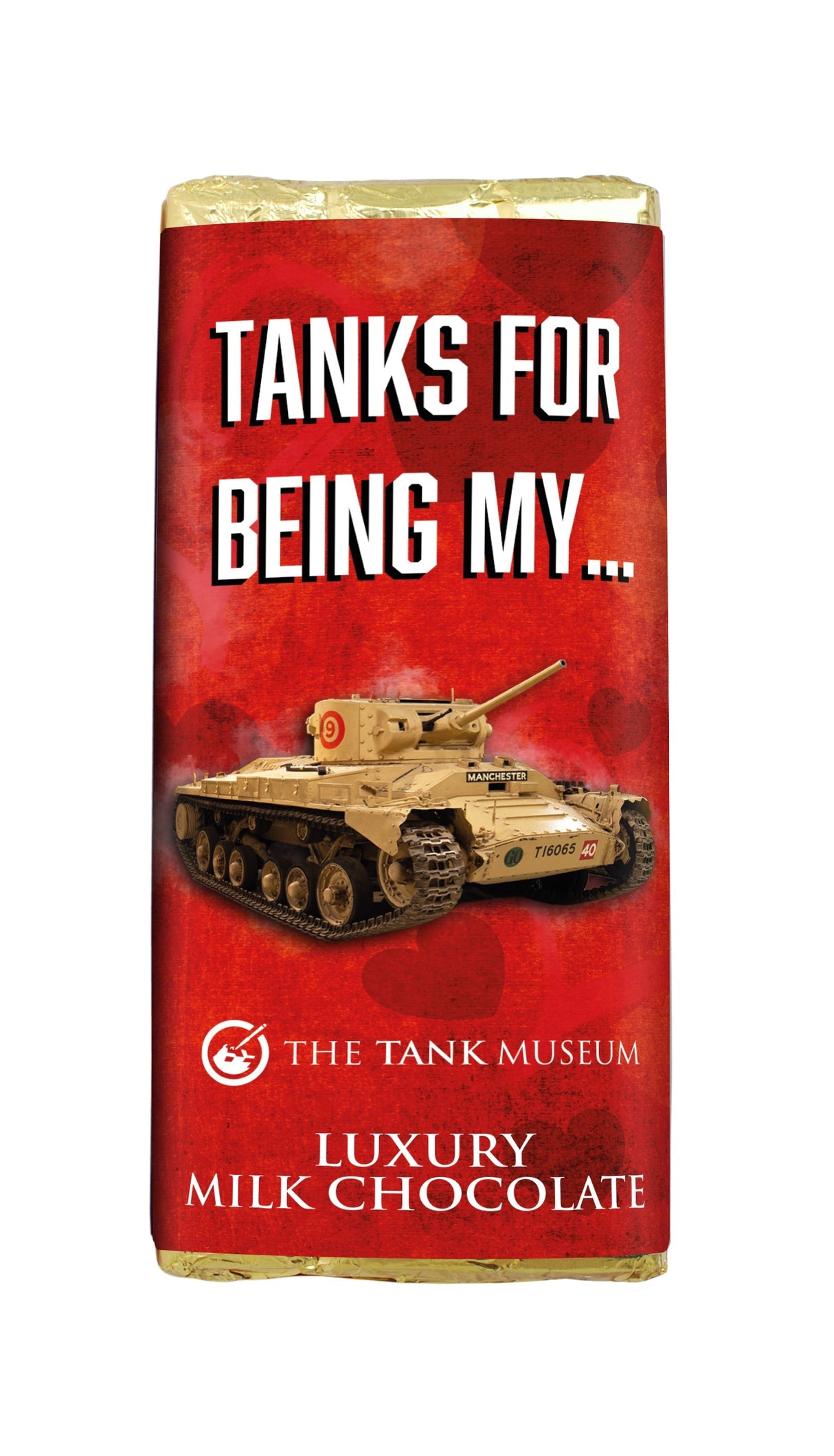 Luxury Milk Chocolate Bar - Tanks for Being My Valentine