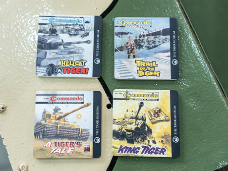 Commando Comics Hellcat V Tiger Coaster