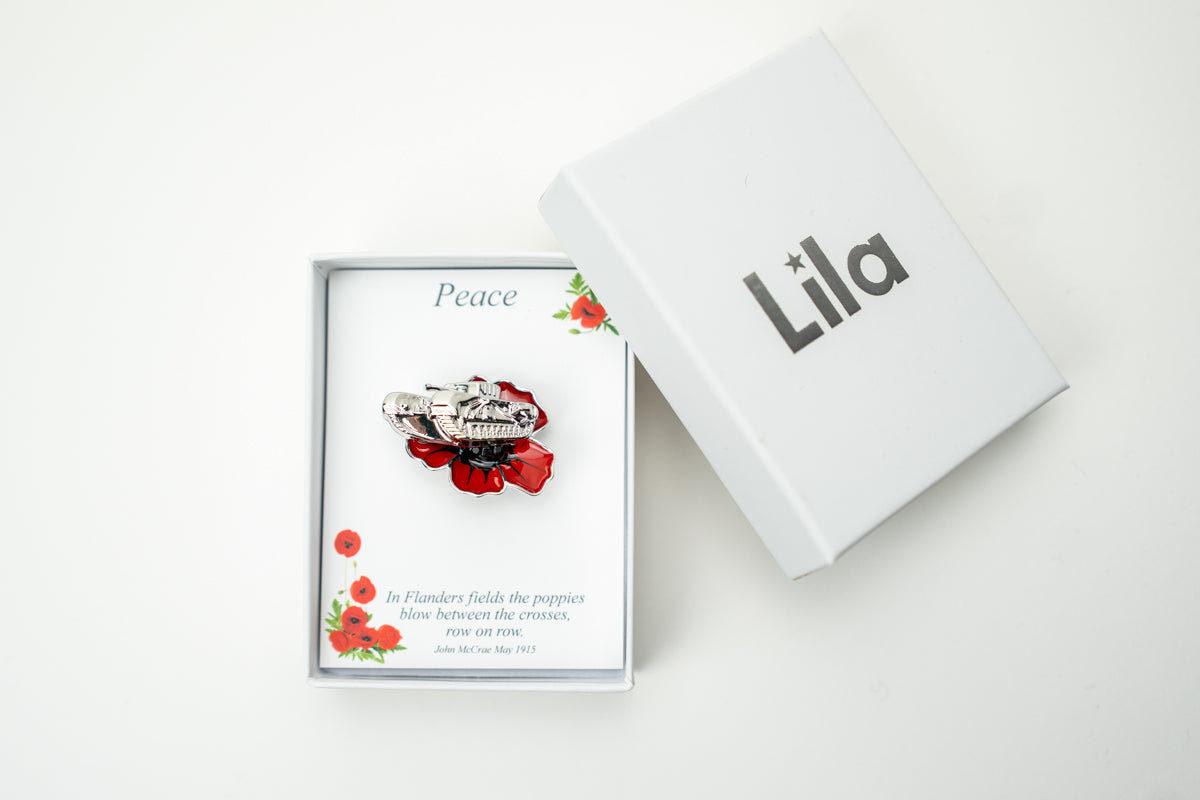 Tank Poppy Brooch