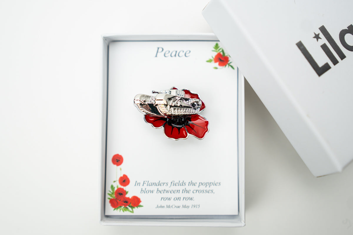 Tank Poppy Brooch