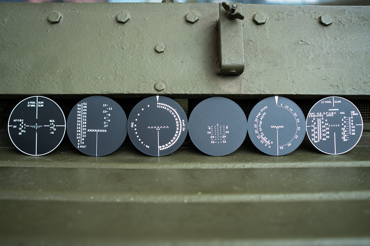 Coaster Set: WWII Tank Graticules Coaster [variant_option4]
