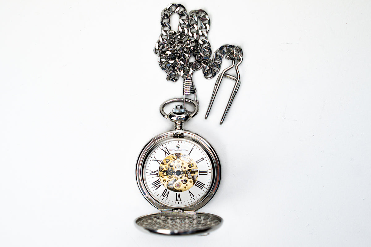Exclusive Tank Museum Embossed Mechanical Pocket Watch Watch [variant_option4]