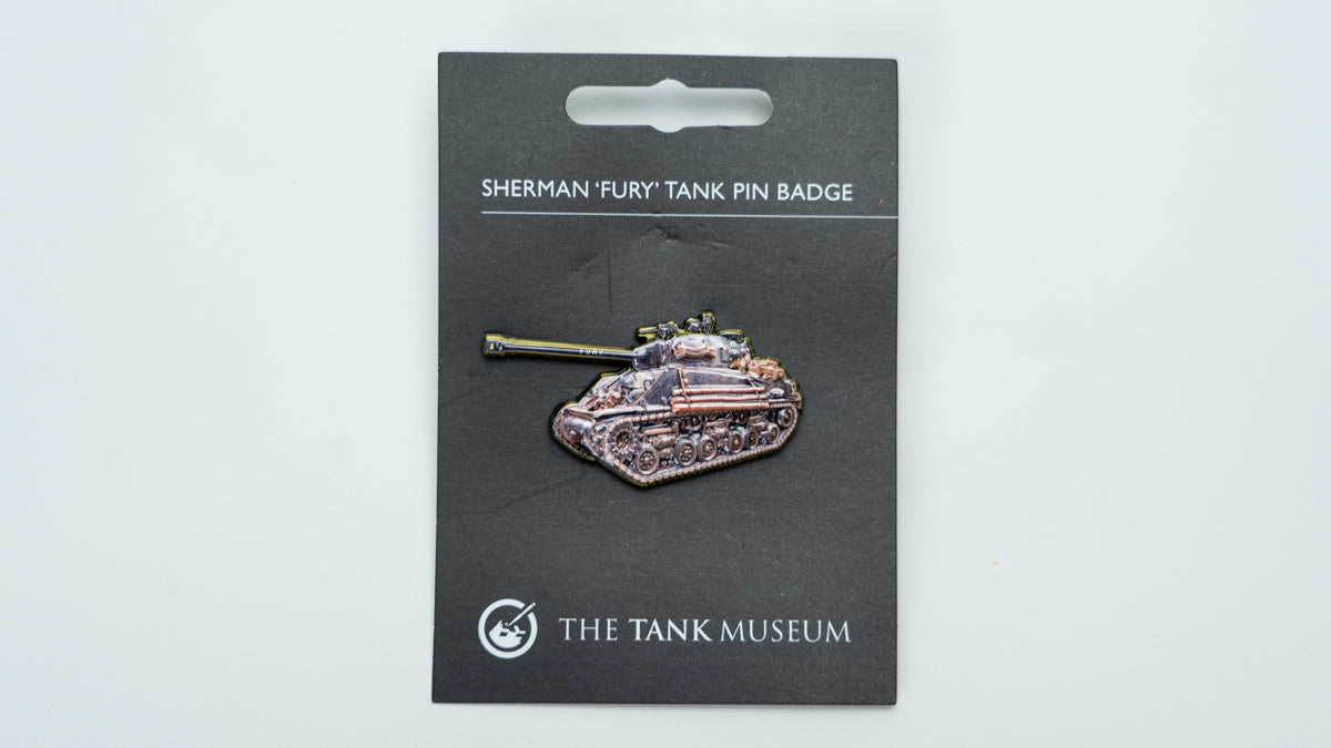 Sherman Fury Tank Pin Badge