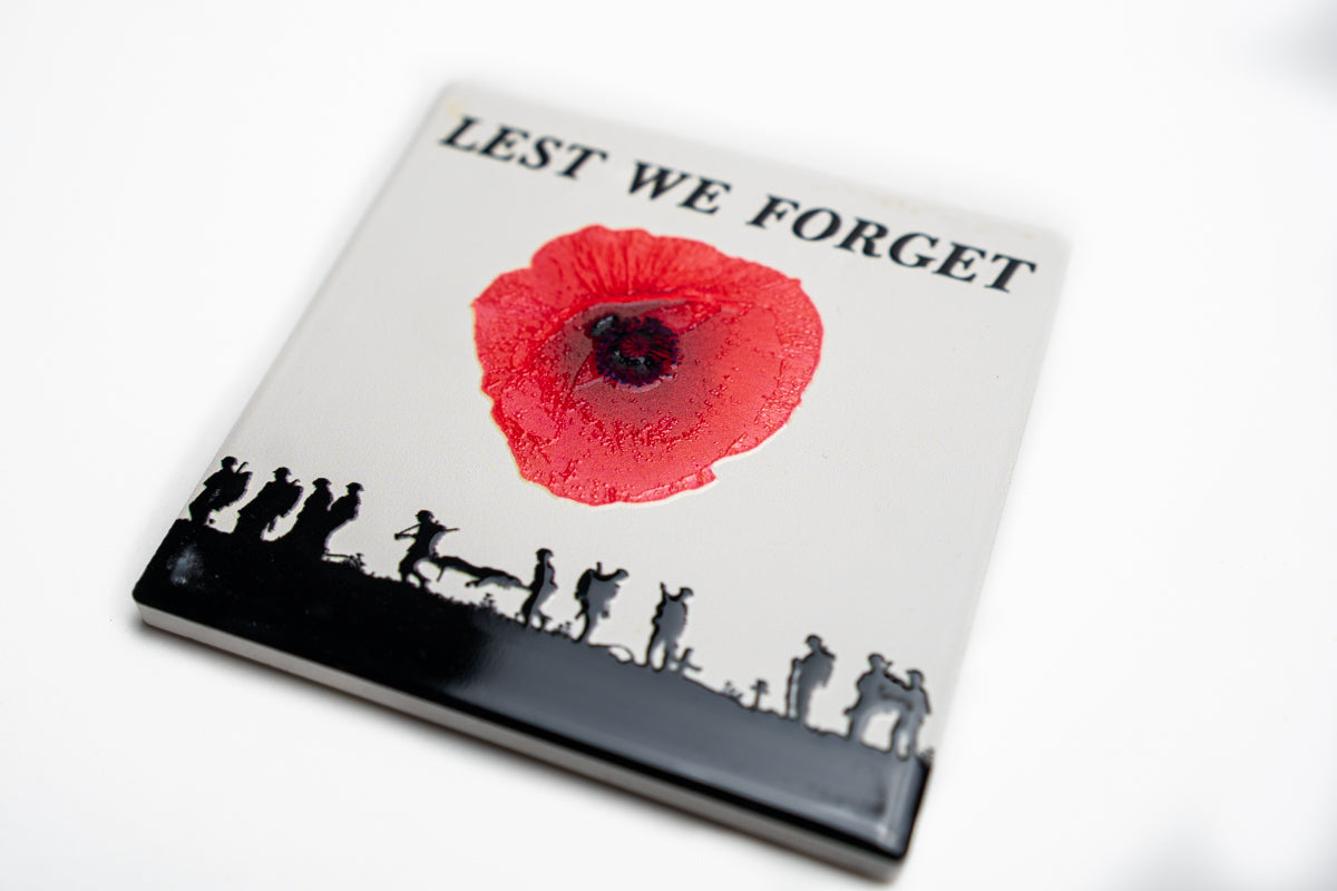 Ceramic Coaster: Lest We Forget