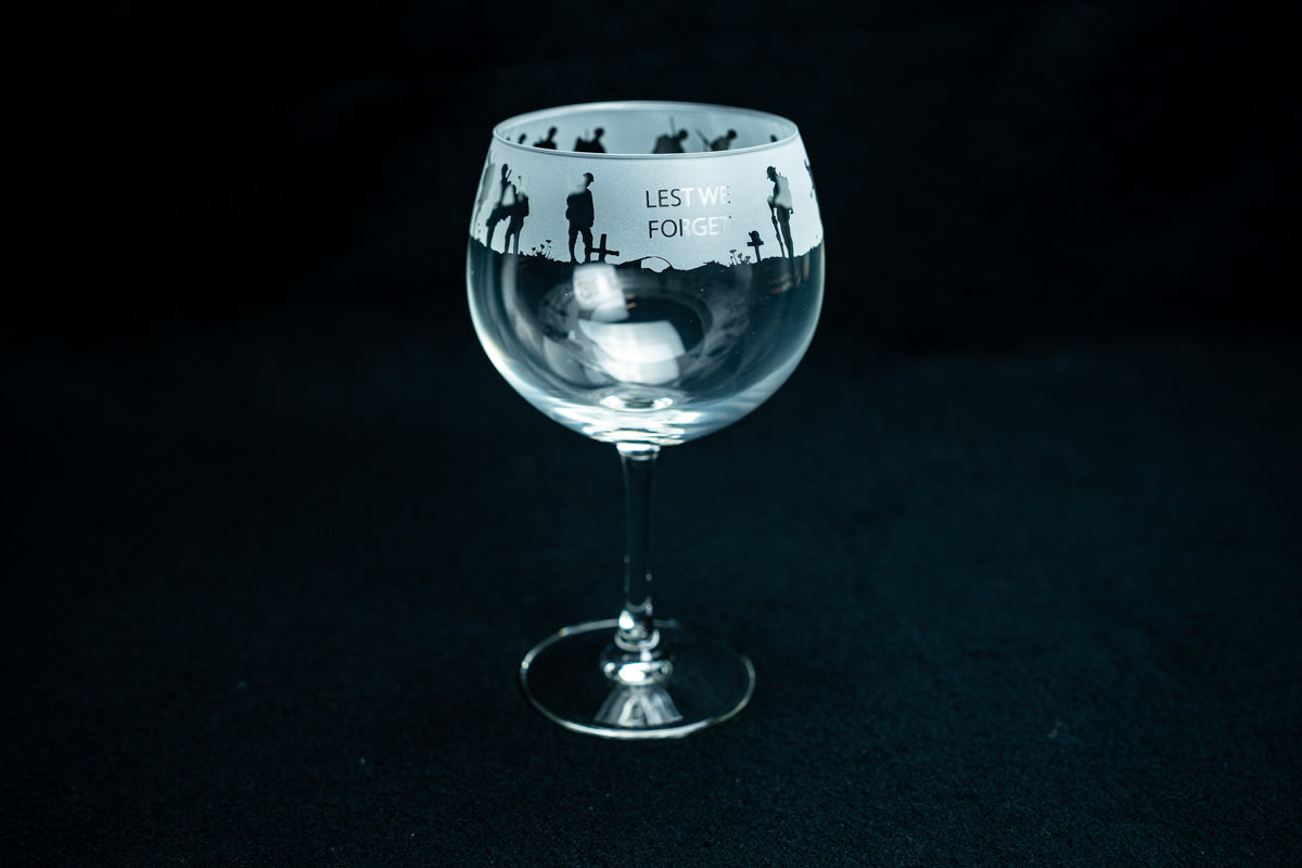 Lest We Forget Gin Balloon Glass