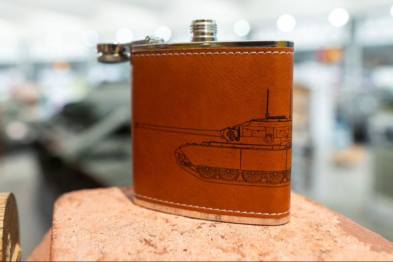 Tank Museum Exclusive Leatherette Hip Flask Homeware Dalaco