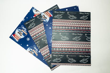 Christmas Tank Museum Wrapping Paper - Two sheet pack