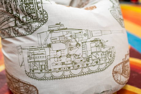 Tank Museum Bean Bag Cover: New Tanks Outline Homeware [variant_option4]