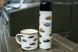 Tanks Flask and Enamel Mug Gift Selection