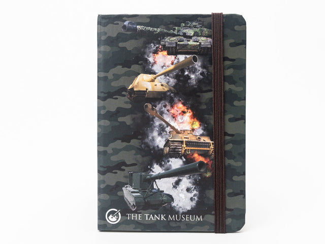 Camo Tanks Notebook. Notepads Stands Out Ltd