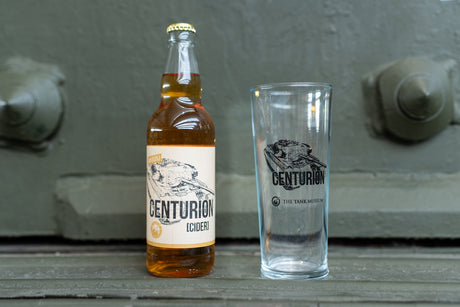 Centurion Cider with Centurion Pint Glass Drink The Tank Museum