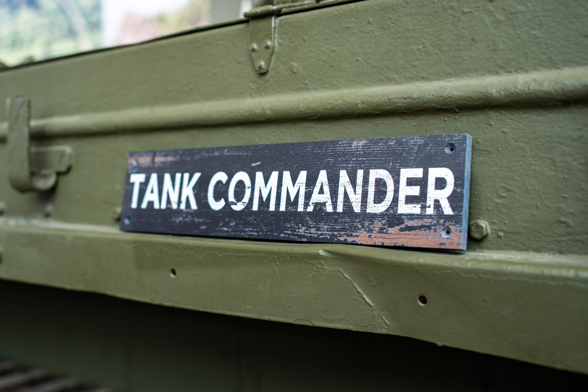 Tank Commander Wood Wall Sign Wall Art The Original Metal Sign Co