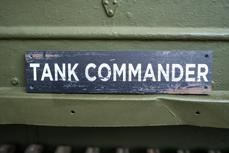 Tank Commander Wood Wall Sign