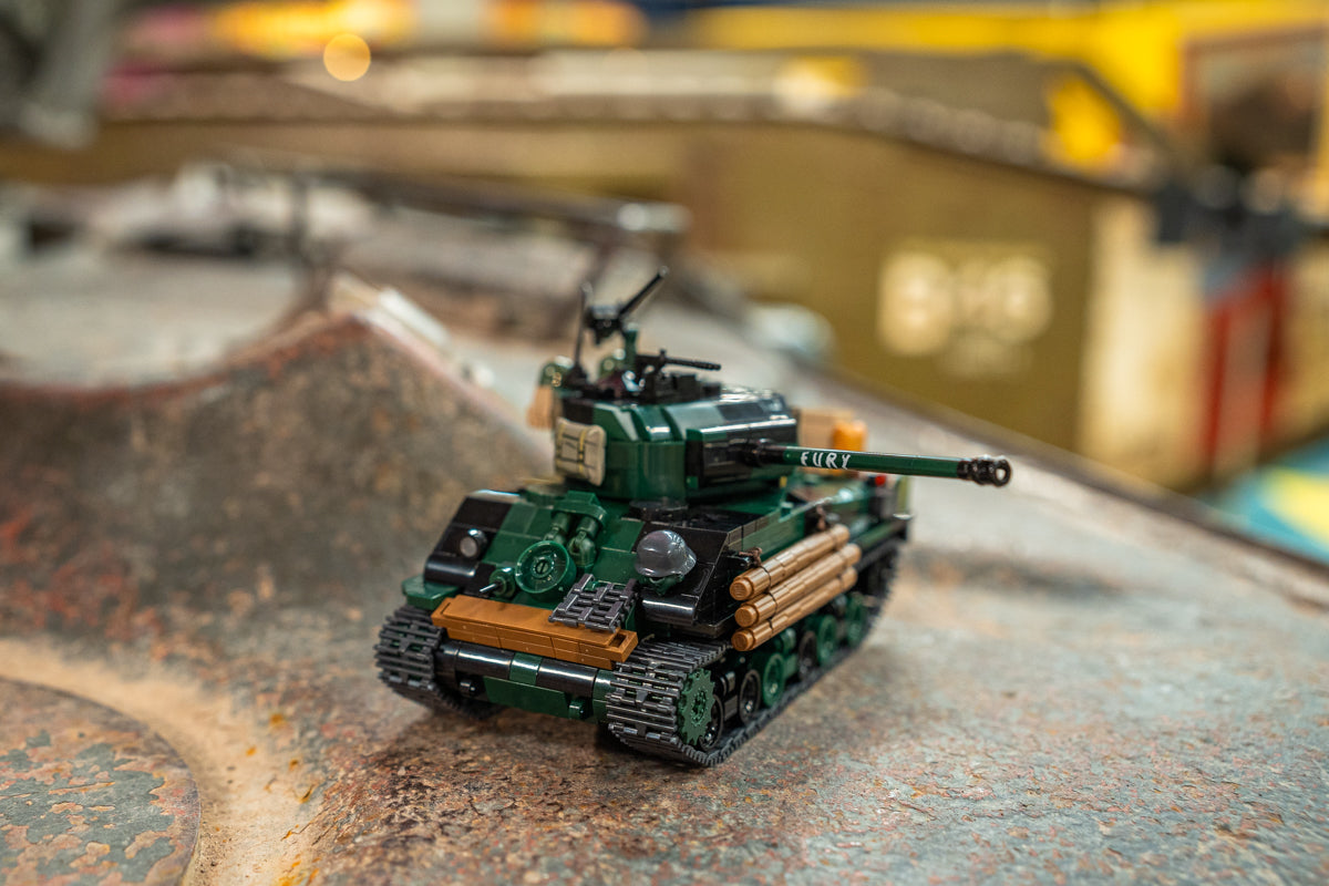 Cobi 1/35 Scale Sherman M4A2E8 (76) W "Fury" Tank Museum Exclusive Brick Model Kit Cobi