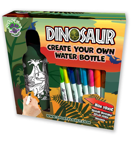 Colour In Water Bottle Dinosaur Drinkware Splat Planet Limited