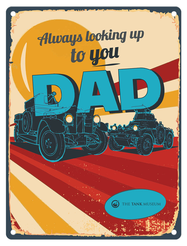Father's Day 'Always Looking Up to You Dad' Mini Metal Sign Wall Art The Original Metal Sign Co