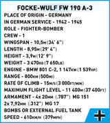 Cobi Focke-Wulf FW 190 A-3 Brick Model Kit [variant_option4]
