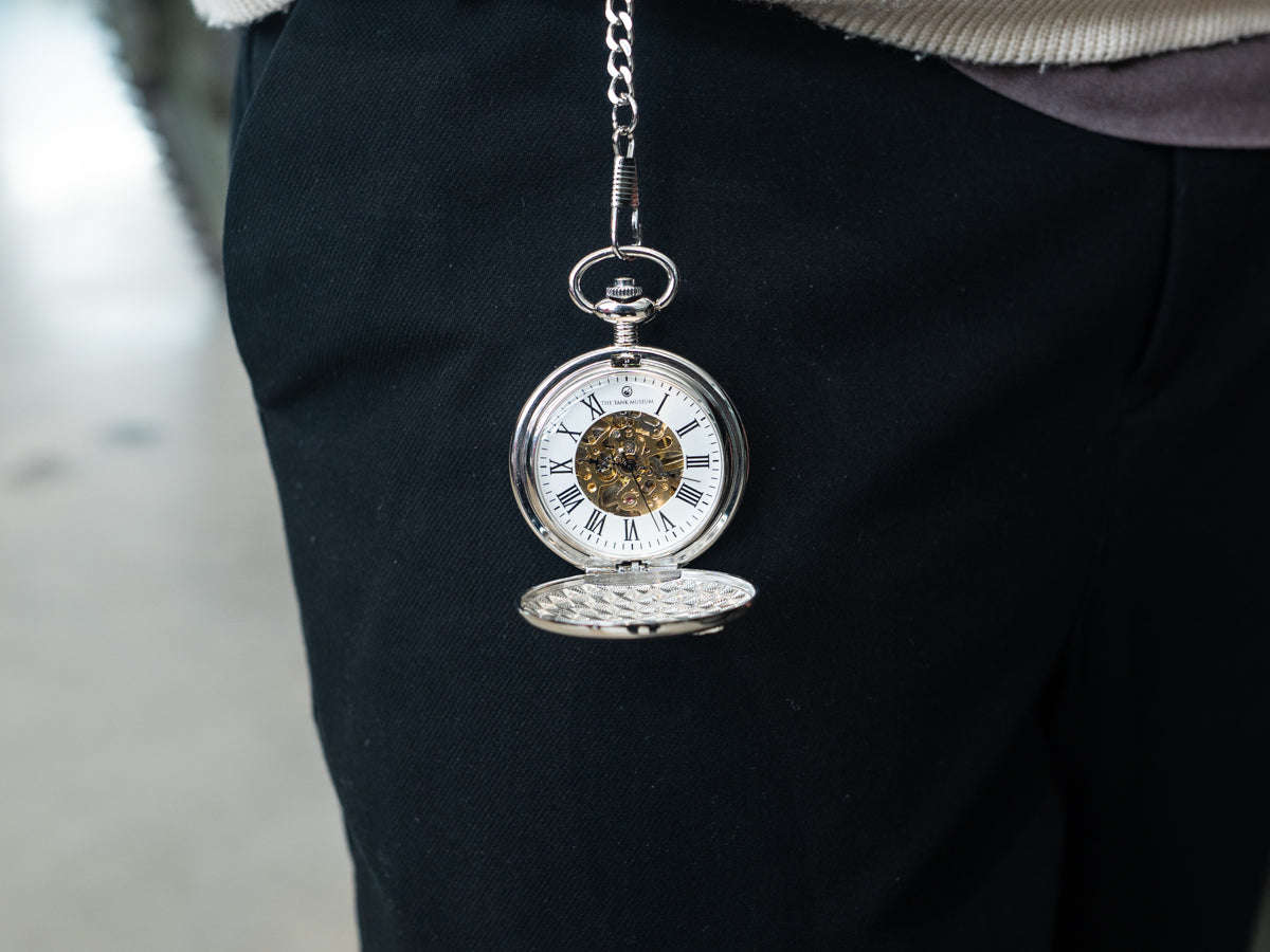 Exclusive Tank Museum Embossed Mechanical Pocket Watch Watch [variant_option4]