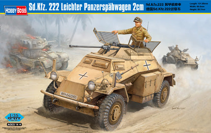 Hobby Boss 1/35 German Sd.Kfz.222 Leichter Panzerspahwagen 20mm.