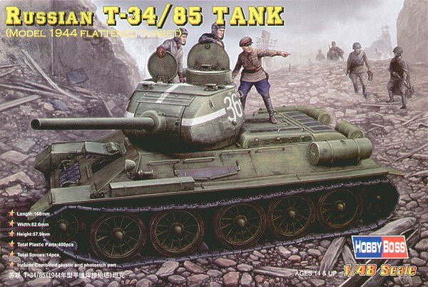 Hobby Boss 1:48 - Russian T-34/85 (1944 Flattened Turret) – The