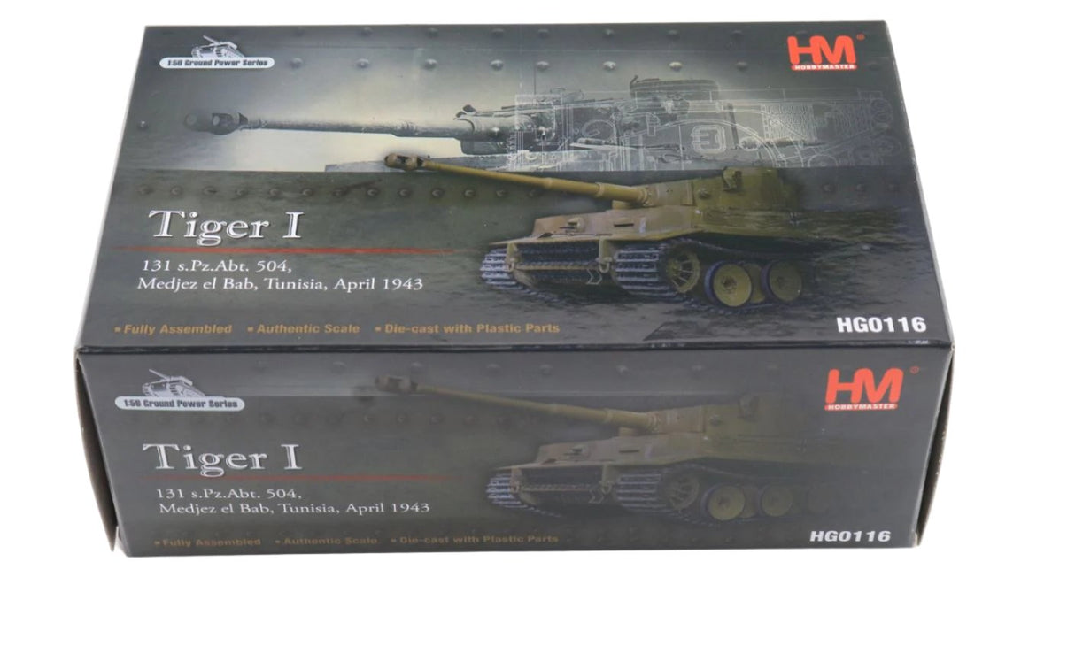 Hobby Master 1/56 Diecast Tiger 1 Tank Early Production Tunisia 1943