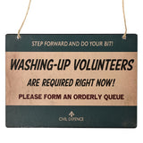 Civil Defence Washing Up Wall Plaque