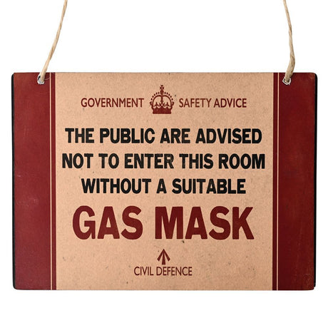 Civil Defence Gas Mask Wall Plaque