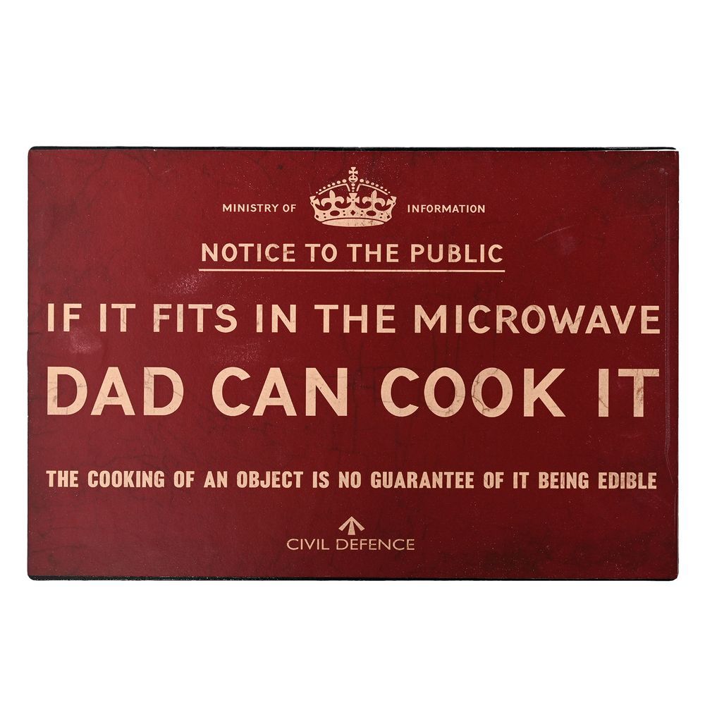 Civil Defence Dad Microwave Wall Plaque