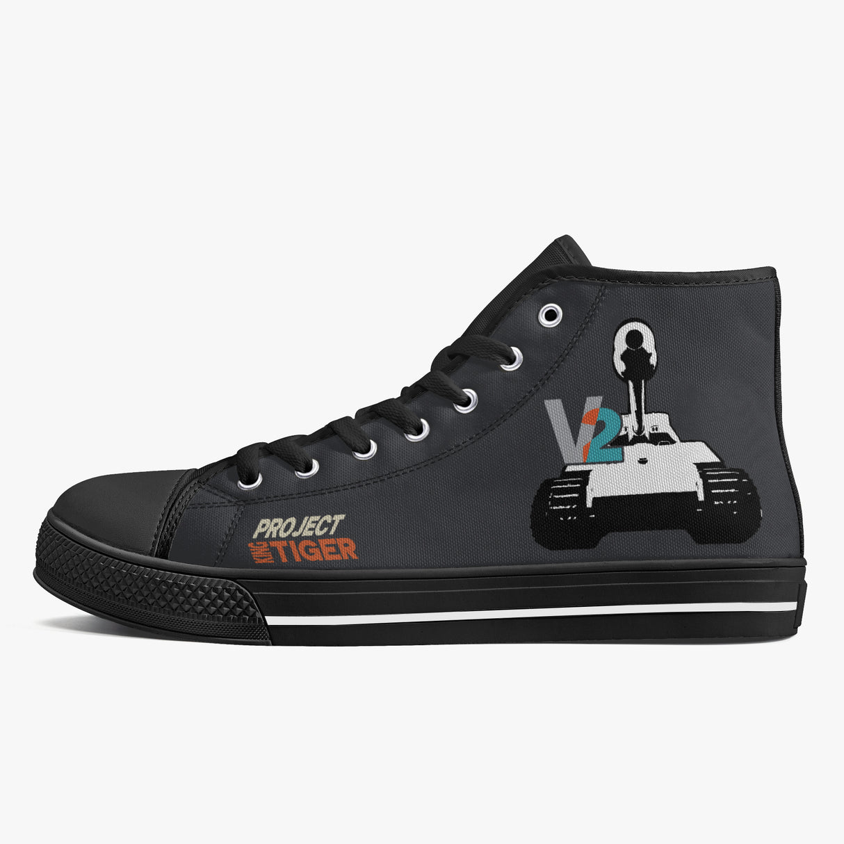 King Tiger V2 High Top Canvas Black Trainer Footwear I Love A Hanger