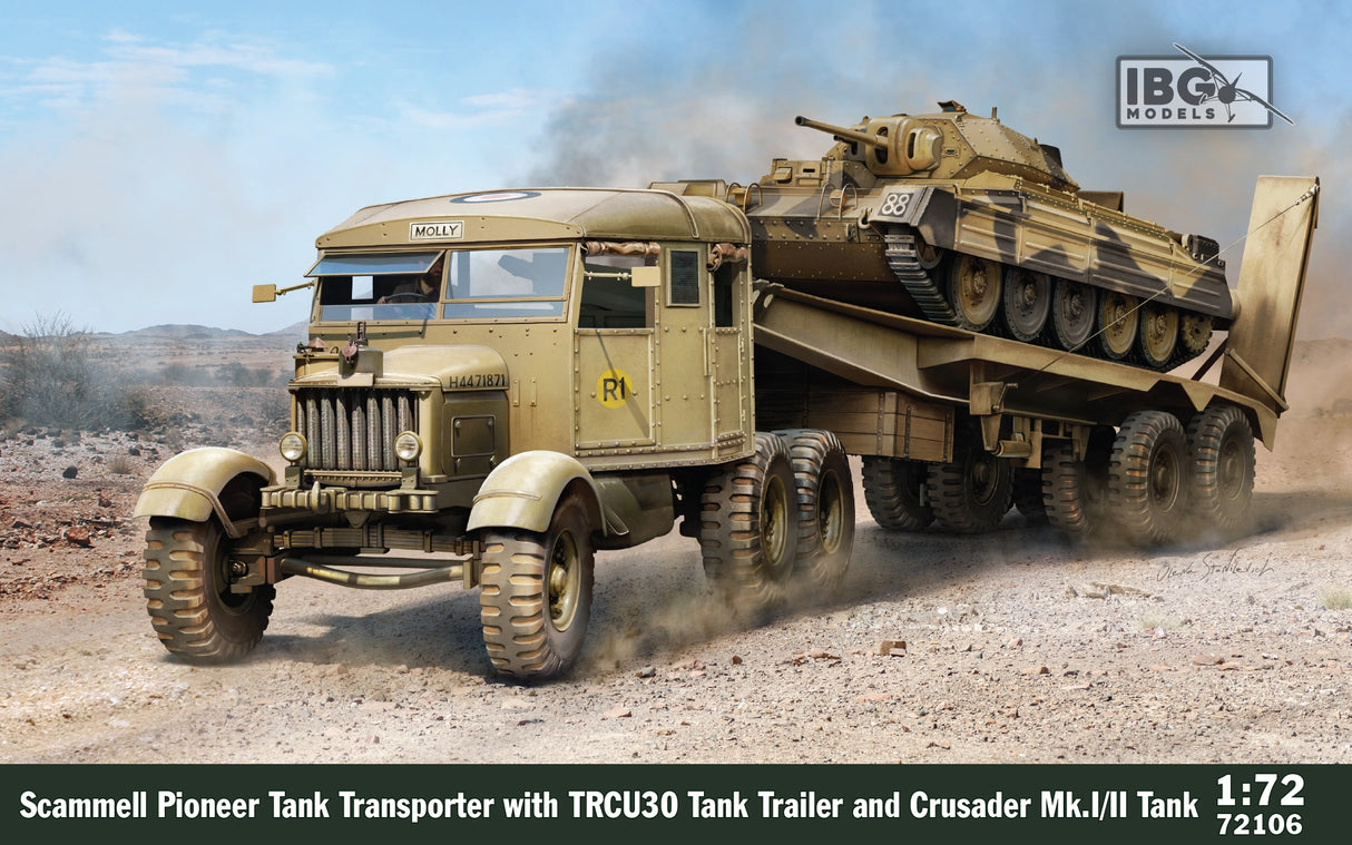 1/72 Scammell Tank Transporter with Trailer and Crusader Mk.I/II