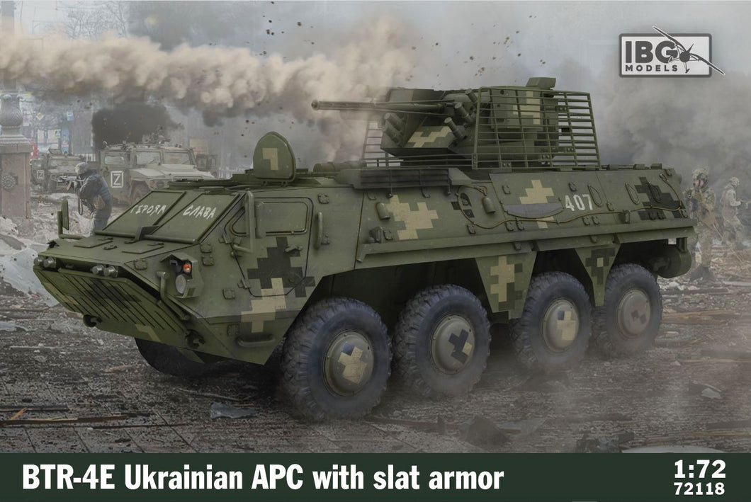 IBG 1/72 BTR-4E Ukrainian APC with Slat Armour