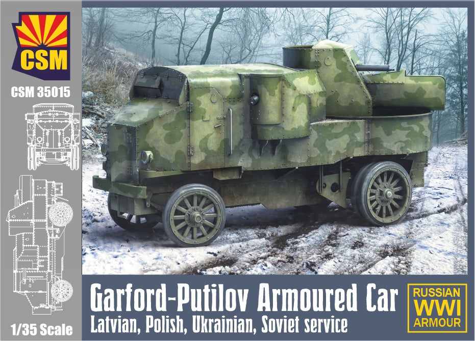 CSM 1/35 scale Garford-Putilov Latvian, Soviet, Ukrainian Armoured Car