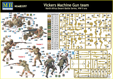 1:35 Vickers Machine Gun Team (5 Figures)
