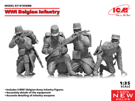 ICM 1:35 Scale WW1 Belgian Infantry Scale Model [variant_option4]