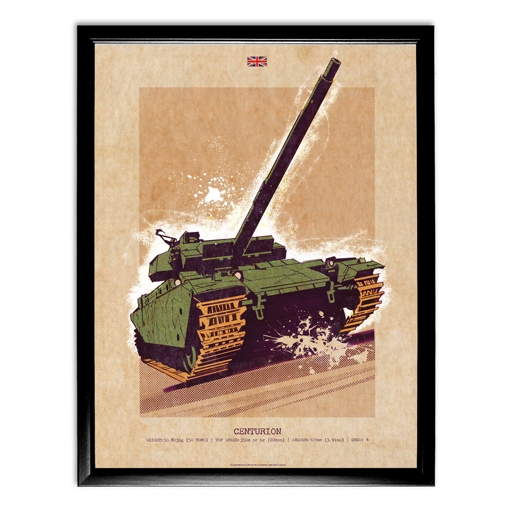 Art Print: Centurion Tank Print Wall Art On Demand Star Editions 11x14" With Black Frame