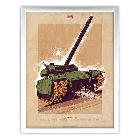 Art Print: Centurion Tank Print Wall Art On Demand Star Editions 11x14" With White Frame