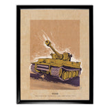 Art Print: Tiger Tank Wall Art On Demand Star Editions 11x14" With Black Frame