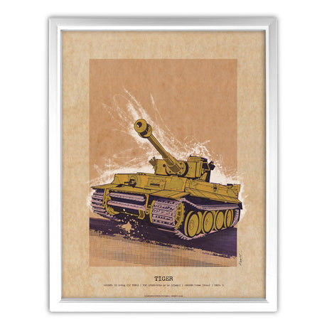 Art Print: Tiger Tank Wall Art On Demand Star Editions 11x14" With White Frame