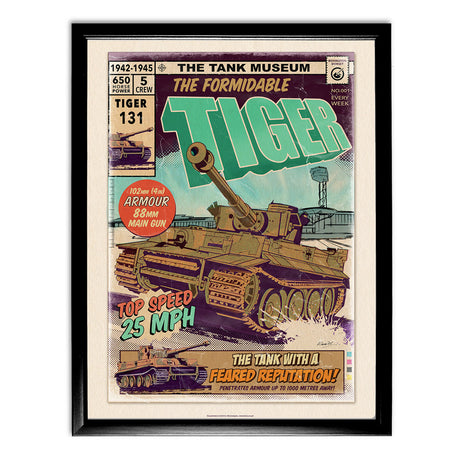 Art Print: The Formidable Tiger Comic Print Wall Art On Demand Star Editions 11x14" With Black Frame