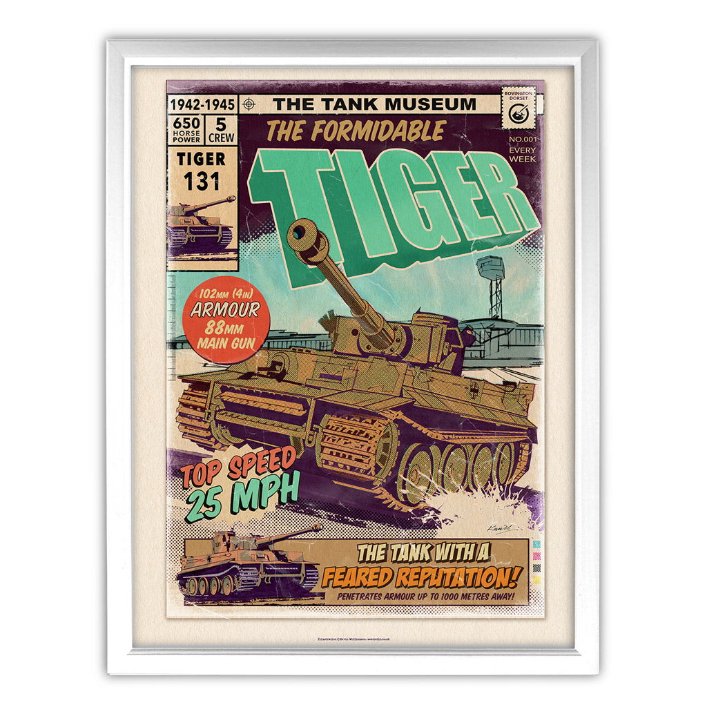 Art Print: The Formidable Tiger Comic Print Wall Art On Demand Star Editions 11x14" With White Frame