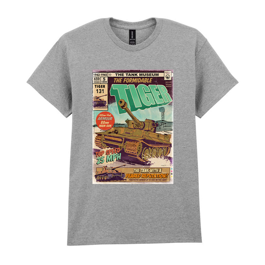 The Formidable Tiger Comic T-Shirt T-Shirt On Demand Star Editions Sport Grey S
