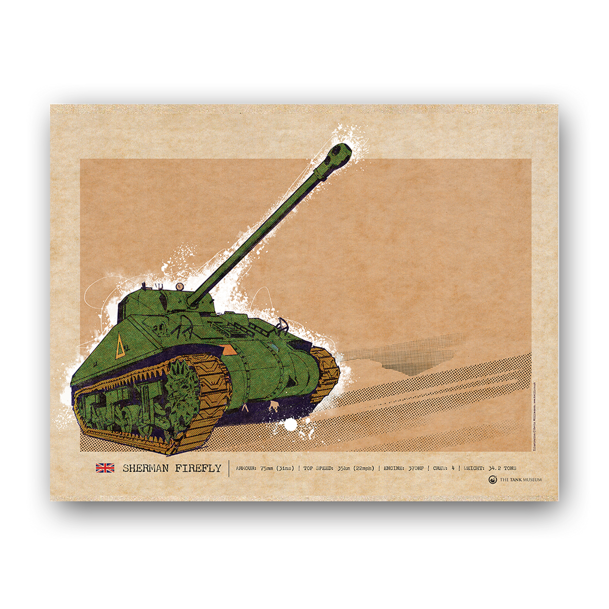 Sherman Firefly Tank Illustration Print – The Tank Museum